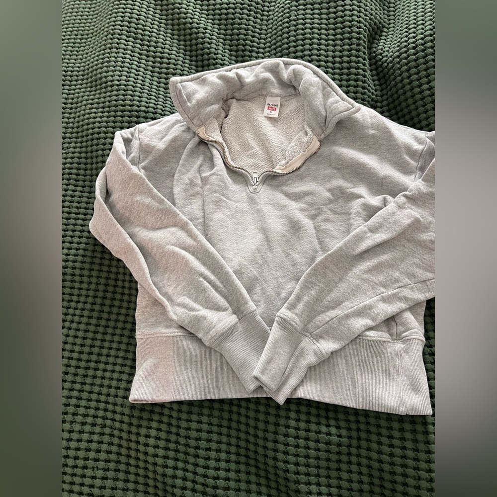re/done x hanes 1/4 zip sweatshirt, size xs